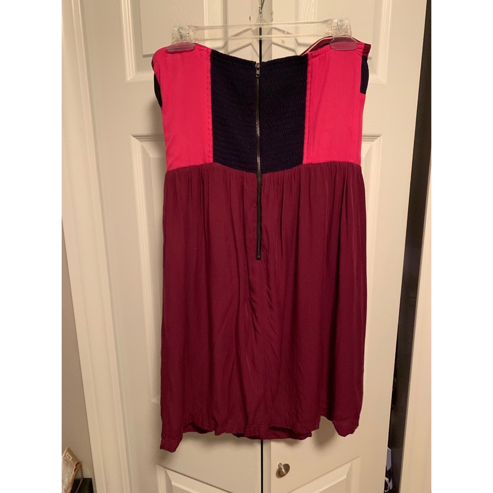 Urban Outfitters Colorblock Strapless Dress - Picture 3 of 4